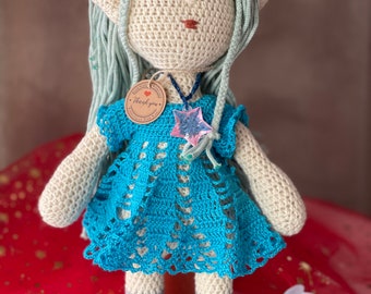 Crochet toy, Crochet girl doll, Elf design, Amigurumi for Kids, Made with Love, super free