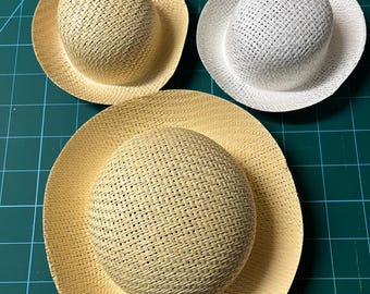 Sombreros Roller Doll blancos o naturales 5 Darice Vintage Hats,/Sombreros para muñecas/