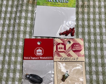 1:12 Scale Bird Miniatures/Cardinals/Ducks / Dollhouse Animals