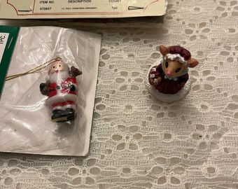Santa or Christmas Mouse Christmas Decor Miniature christmas