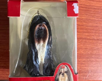 Adorno navideño de Shih Tzu o Pinscher miniatura de la serie de coleccionista ACA (a elegir).