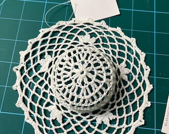 Sombrero de muñeca de encaje Darice Vintage Hats, adornos para regalos de 6 pulgadas