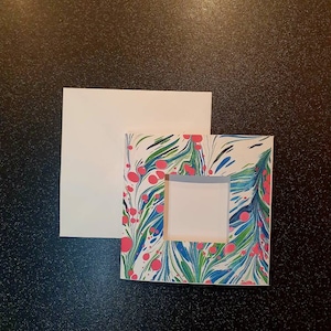 Lege veelkleurige diafragmakaart met gemarmerd patroon