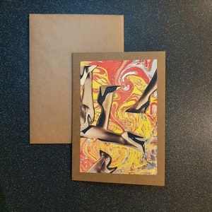 Blanko "Legs" Collage & Marmorierte Karte