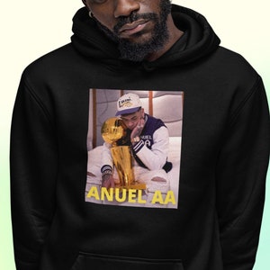 Anuel Music and AA - Sudaderas con capucha para hombre, manga larga, estilo  hip-hop, moda