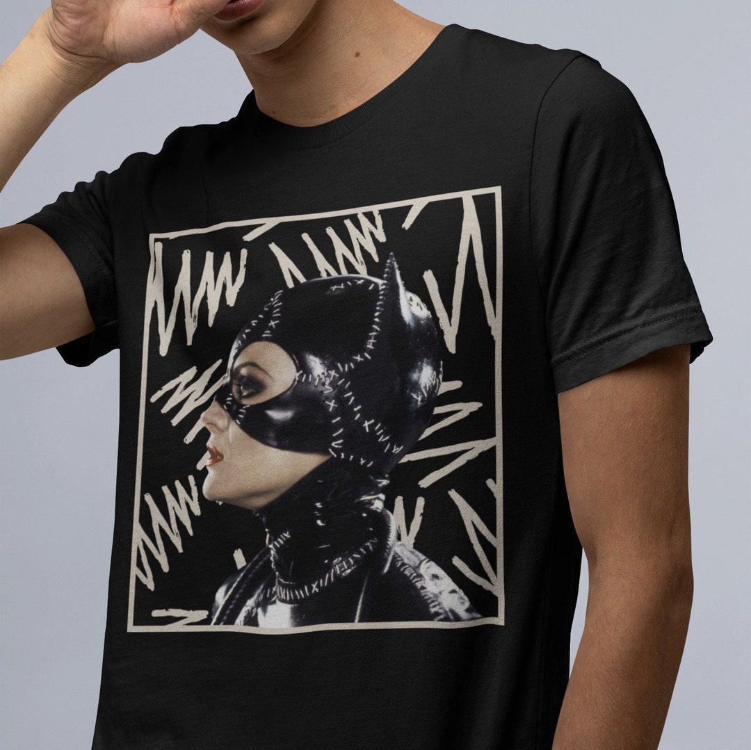 Catwoman Zigzag Tshirt 80s Tshirt Catwoman Shirt Michelle Etsy