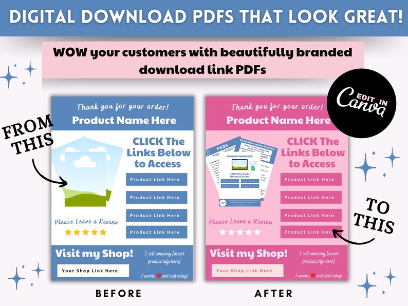 Digital Download Link Page Template