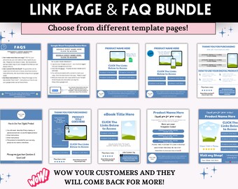 Download Instruction Template for Digital Products |How to Download A Digital Product Instructions Template |  Link Page for Digital Sellers