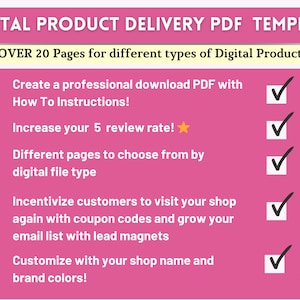 Digital Download Link Page Template