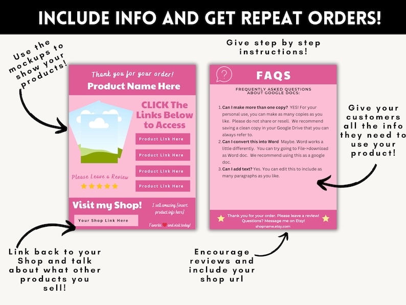 Digital Download Link Page Template