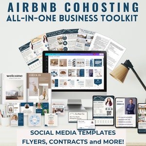 Airbnb Co-Gastgeber Marketing Bündel | Cohost Flyer | Cohoist Social Media | Airbnb Marketing-Broschüre | Zusammengefasster Lebenslauf + Visitenkarten & MEHR!