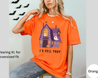 Rolig Halloween-t-shirt med t-shirt, gåva för fastighetsmäklare