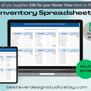 Easy Airbnb Inventory Spreadsheet| Supplies Spreadsheet for Vacation Rentals| Airbnb Supplies List  and Inventory Tracker Template