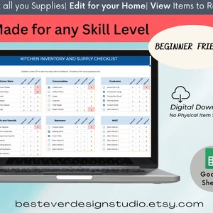 Easy Airbnb Inventory Spreadsheet| Supplies Spreadsheet for Vacation Rentals| Airbnb Supplies List  and Inventory Tracker Template