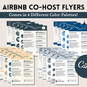 AirBnb Co-Hosting Services Flyer Template | Property Management Flyer Template | STR Management | Co-Host Marketing Canva Template