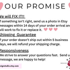 a sign that says our promise