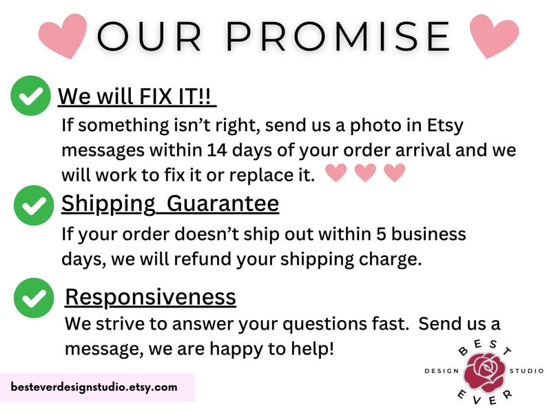 a sign that says our promise