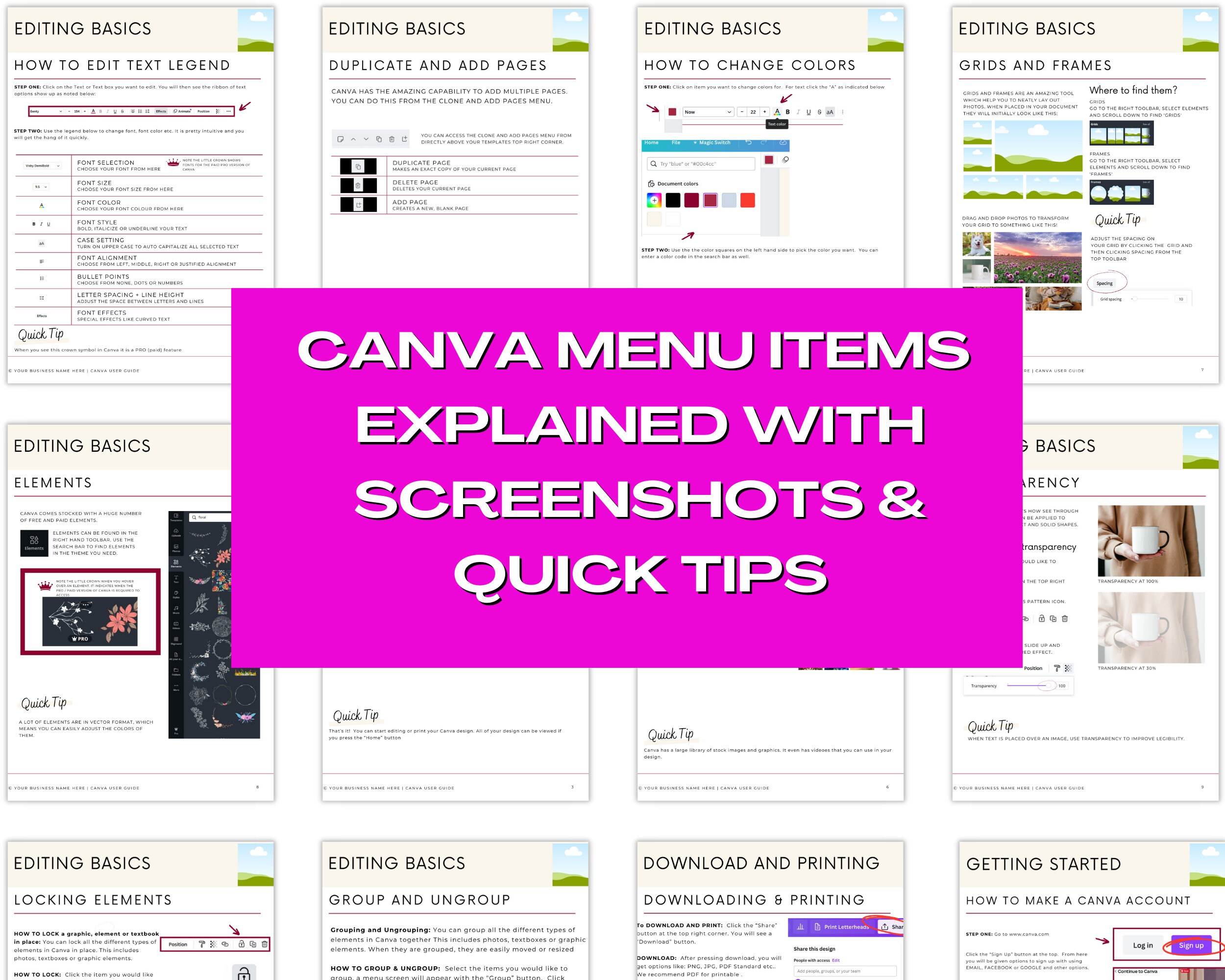 Canva User Guide PLR Canva PLR Template Done for You Digital Product ...