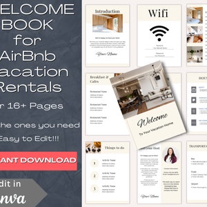 Airbnb Welcome Book Template, Vacation Rental Welcome Book, VRBO ...