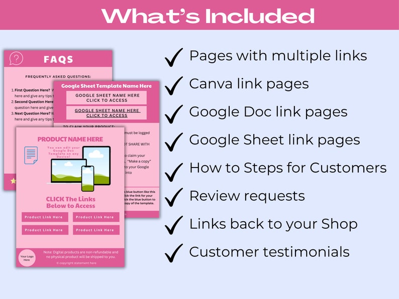 Digital Download Link Page Template