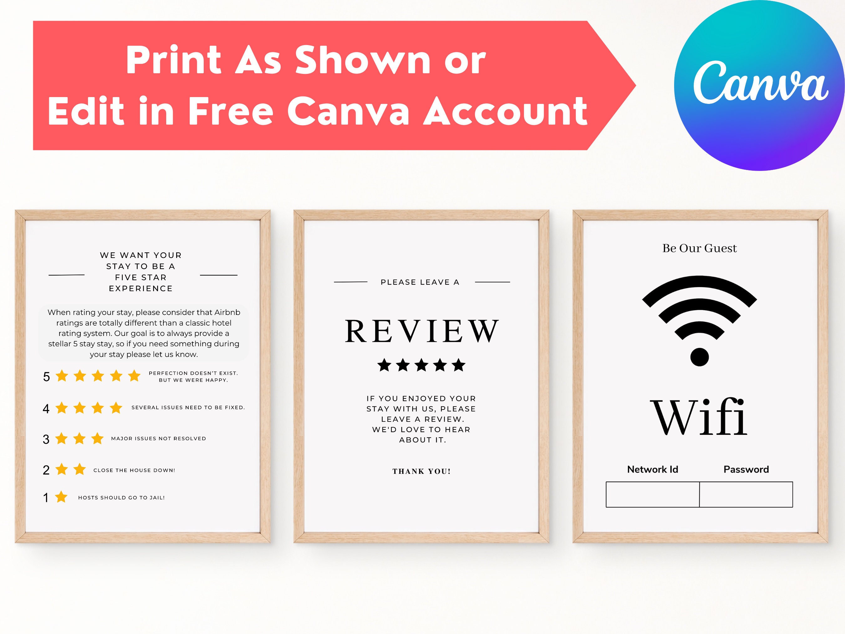 Airbnb Star Rating Guide Airbnb Rating Explanation Template Editable