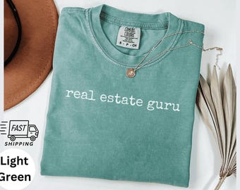 Fastighetsguru T-shirt, rolig mäklare, gåva, unisex t-shirt i komfortfärger
