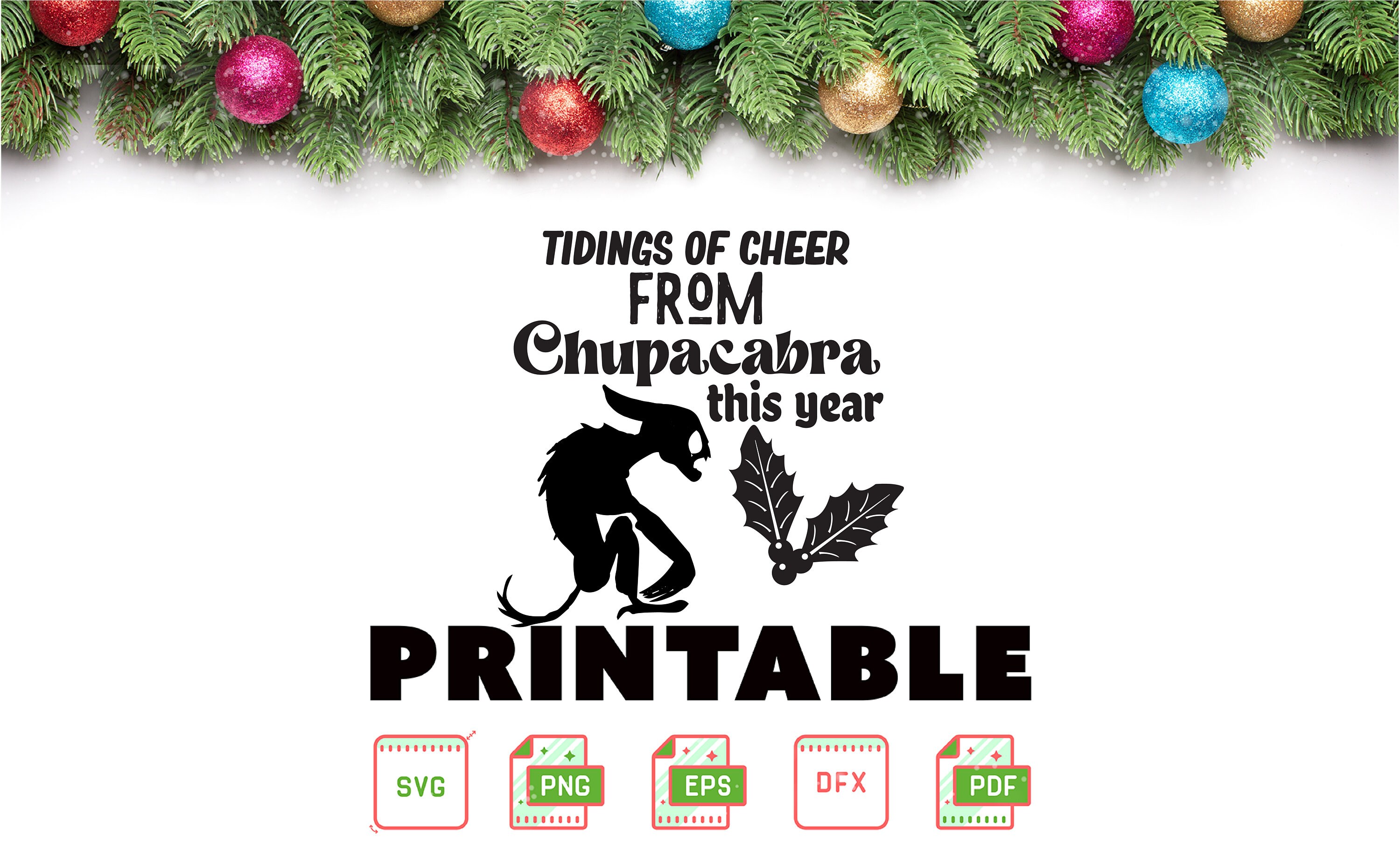 Christmas Cryptids SVG Bundle: Holiday Puns, Cut Files (digital ...