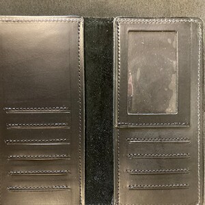 Amish made Leather Roper Wallets 10 Pocket card liner. Very high quality. image 6