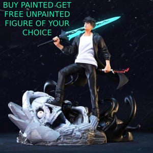 Sung Jin Woo - Solo Leveling 12K Printed Model Anime Hand Painted Figurine for collectors !!!!!