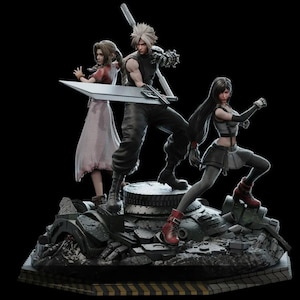 Final Fantasy 7 Diorama / 12K Printed Model Hand Painted Figurine for collectors !!!!!