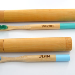 Brosse à dents en bambou personnalisée au laser: écologique, durable, unique