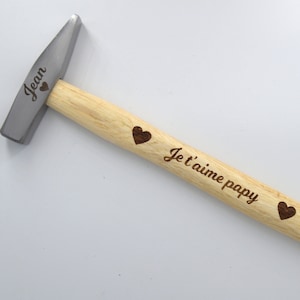 Personalized hammer | laser engraving | small hammer | dad, grandpa, handyman | double personalization | men's gift