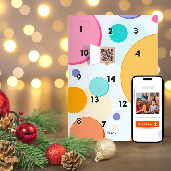 Personalisierter Adventskalender Foto Geschenk | Personalisierte | Geschenk Foto Erinnerungen | Weihnachtsgeschenk | All-Anlass-Geschenk-| Nachdenkliches Geschenk