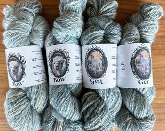 Blue Naturally Dyed Handspun Alpaca Yarn