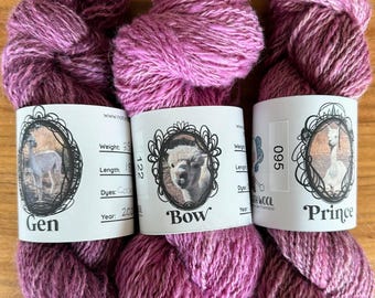 Pink Naturally Dyed Handspun Alpaca Yarn
