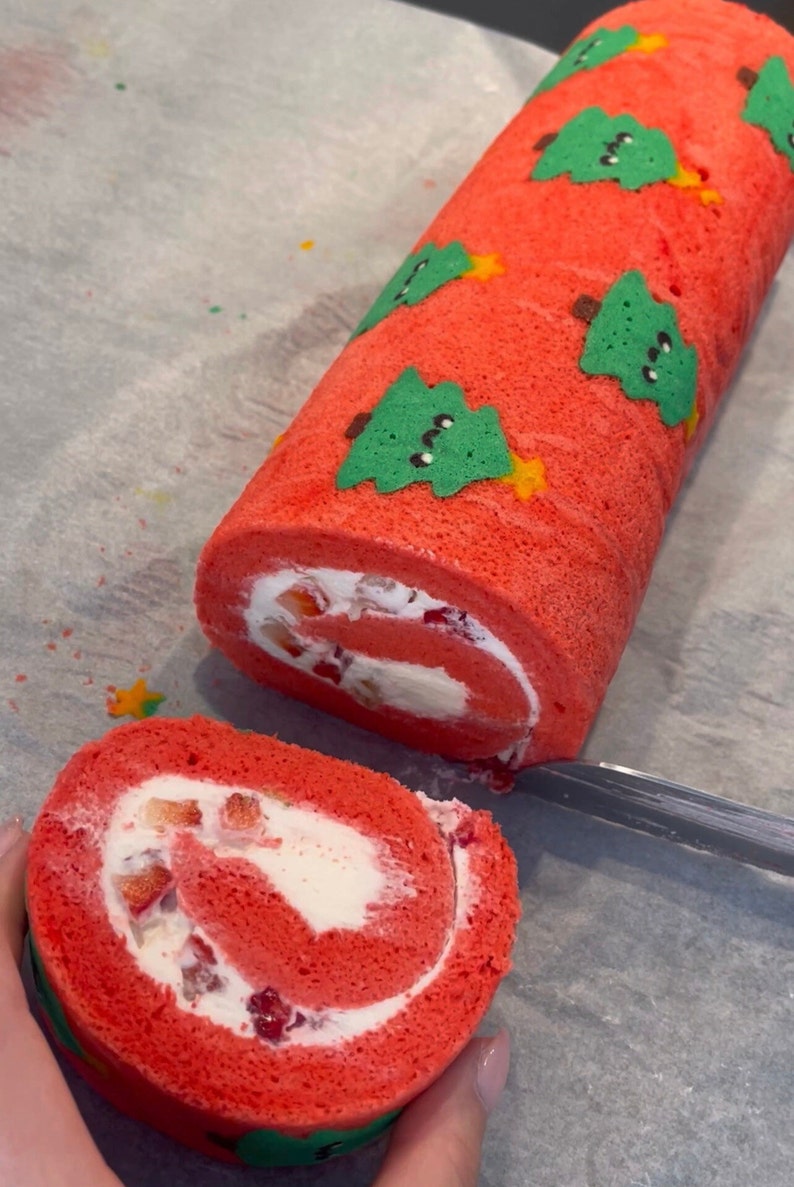 Christmas Tree Swiss Roll Pattern digital Template Etsy