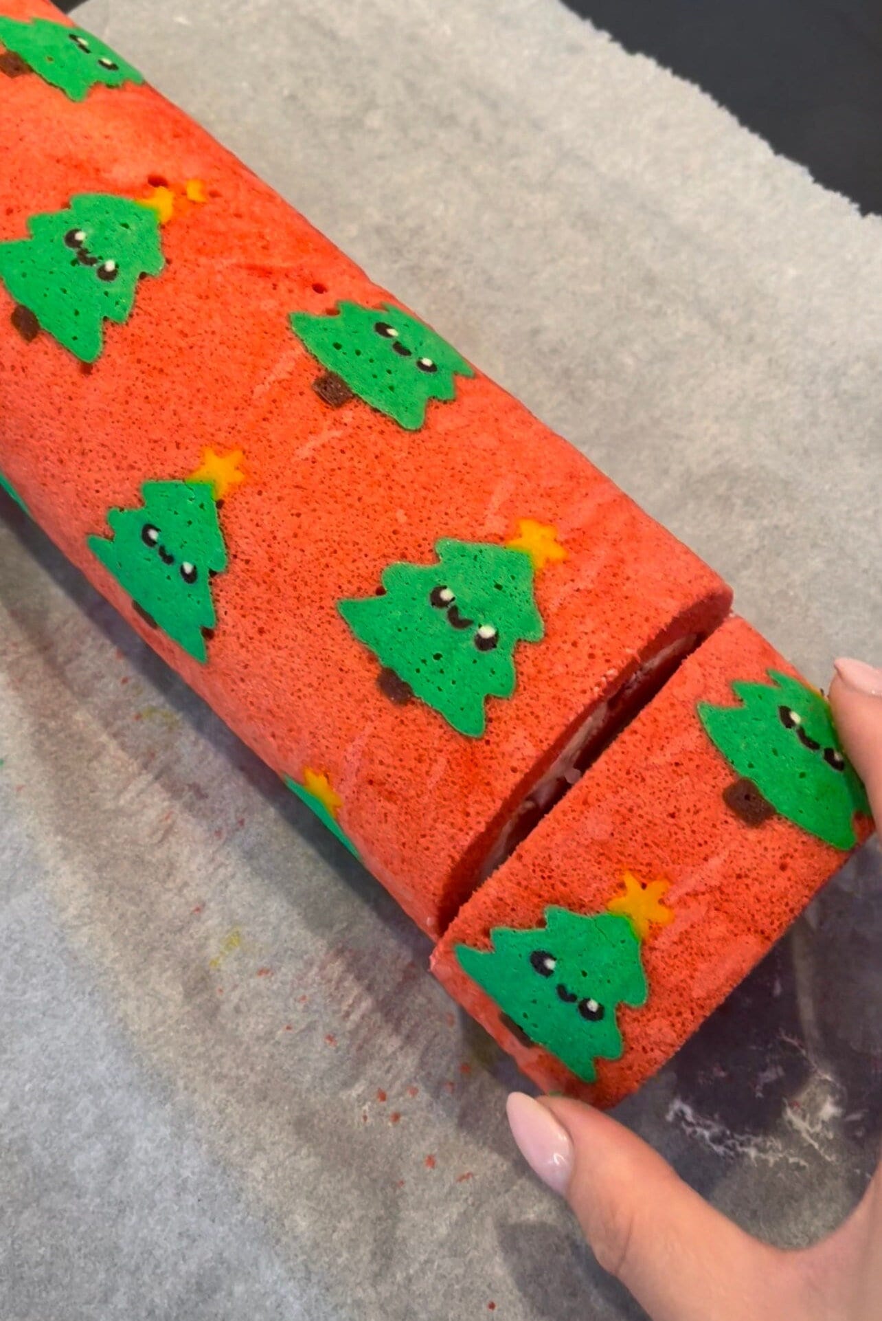 Christmas Tree Swiss Roll Pattern (digital template)