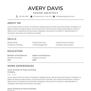 Executive/Professional Minimalistic Resume&#39; Template