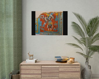 Ancient Cacaxtla Murals: Bird Man -  North America - Rolled Posters