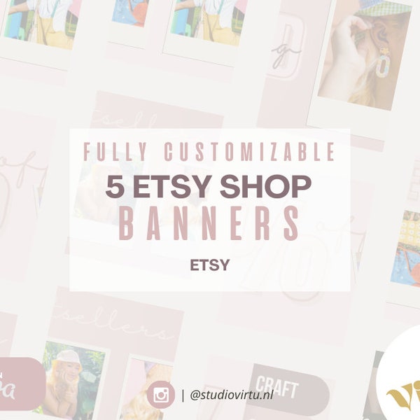 ETSY Shop Banners | 5 Customizable Shop Banners for ETSY | E-Commerce | Shop & Website  - Studio VIRTÙ