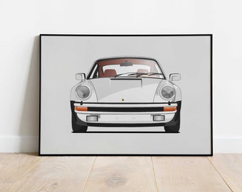 Porsche Poster, Porsche 911 964 Druck, Auto Poster, Wohndekoration, Kinderzimmer Auto Kunst, Kinderzimmer Dekor, Geschenk für Autoliebhaber, Digitaler Download