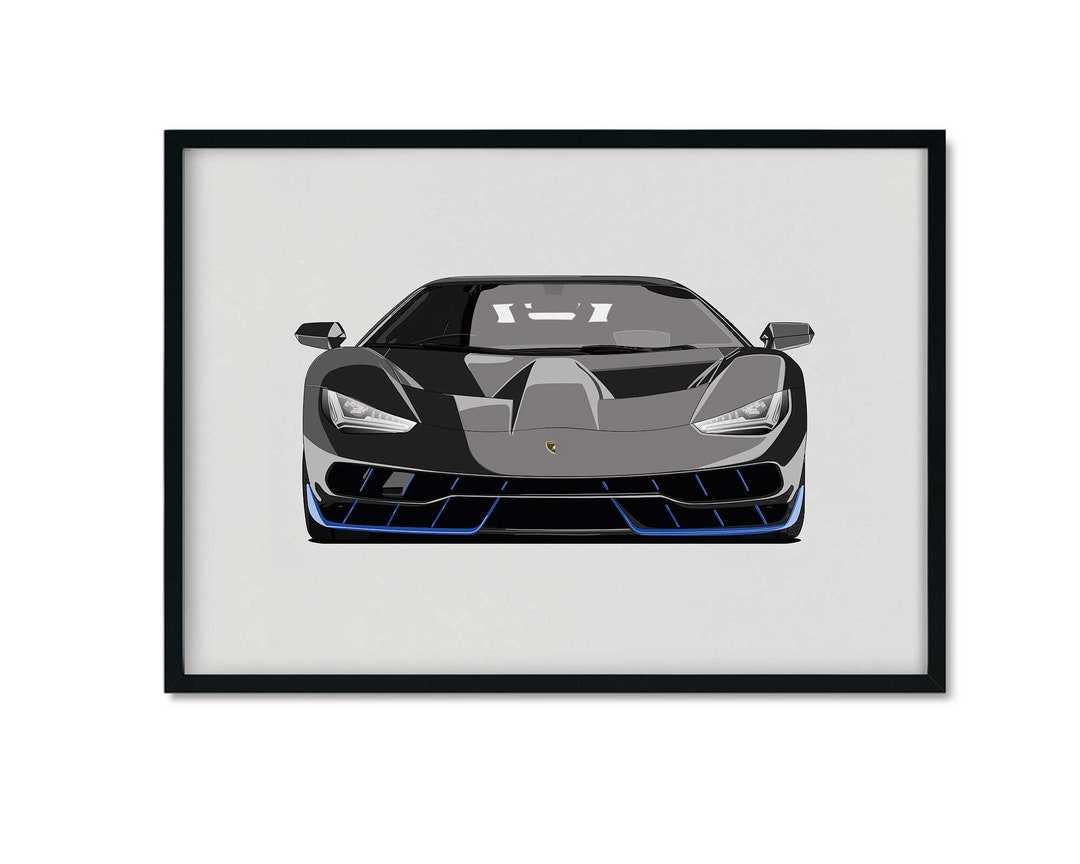 Poster Ou Toile Lamborghini Centenario - Style Abstrait Voitures - Format Horizontal
