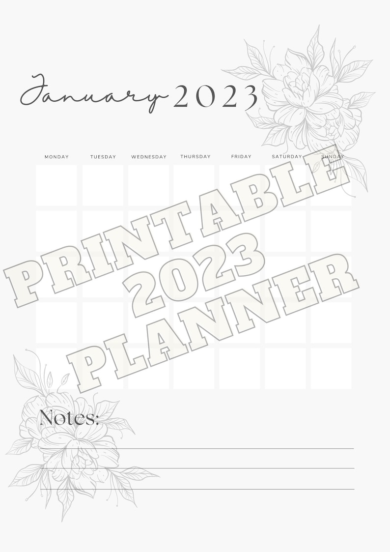 Printable 2023 Planner Etsy