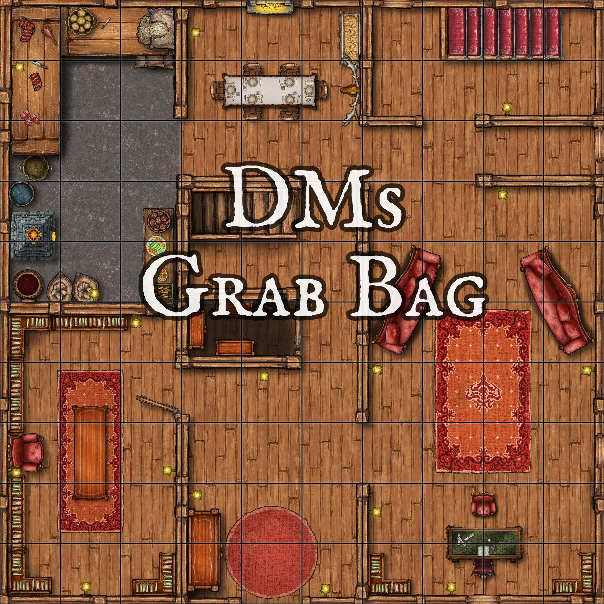 Manor Battle Maps, With Grid, Dnd Battle Map, D&D, Battlemap, Dungeons