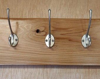 Natural Wood Coat Rack, Wall mounted