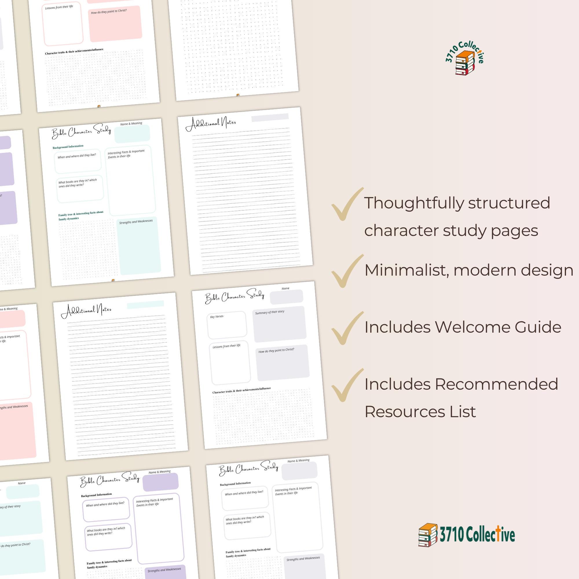 Bible Character Study Template: Printable Study Notes (PDF) - Etsy