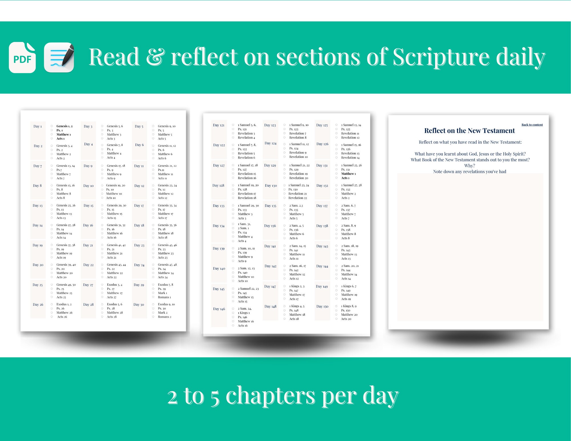 Chronological Bible Reading Plan Printable Bible in Year Plan Old ...