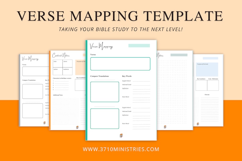 Bible Verse Mapping Printable Verse Study Template Digital - Etsy