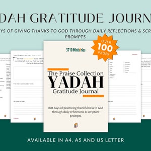 Diario de gratitud cristiana, plantilla de estudio bíblico, diario de alabanza, gratitud diaria, diario de agradecimiento, tamaño A4, tamaño A5, carta estadounidense