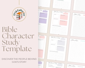 Bible Character Study Template: Printable Study Notes (PDF)